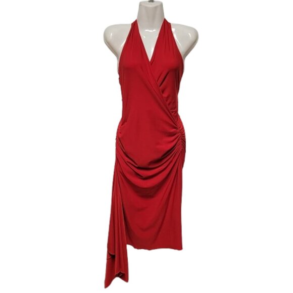 Sexy Red Dress Red Halter Dress - Picture 1 of 11